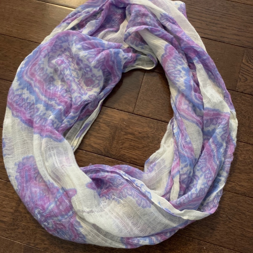 JCREW purple paisley fashion scarf